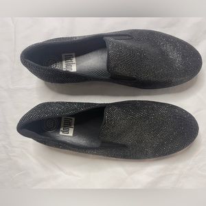 Fitflop Black Slip-On Sneakers